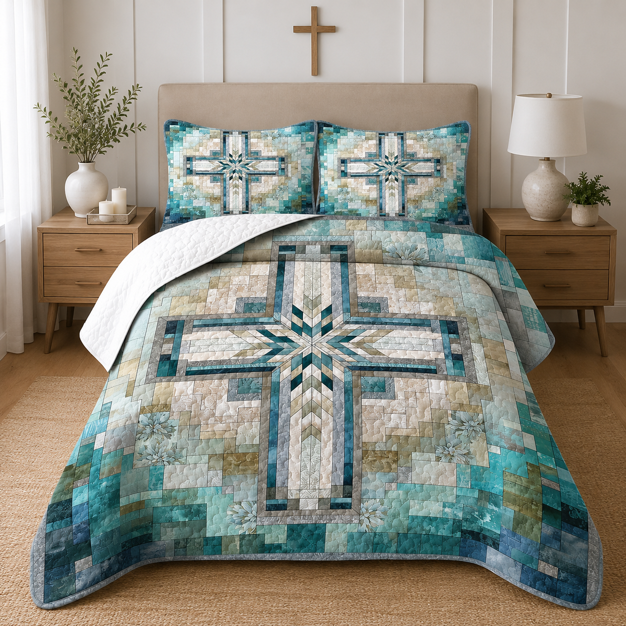 Personalized Christian and baptism quilts with faith-inspired keepsake designs by Jeminise
