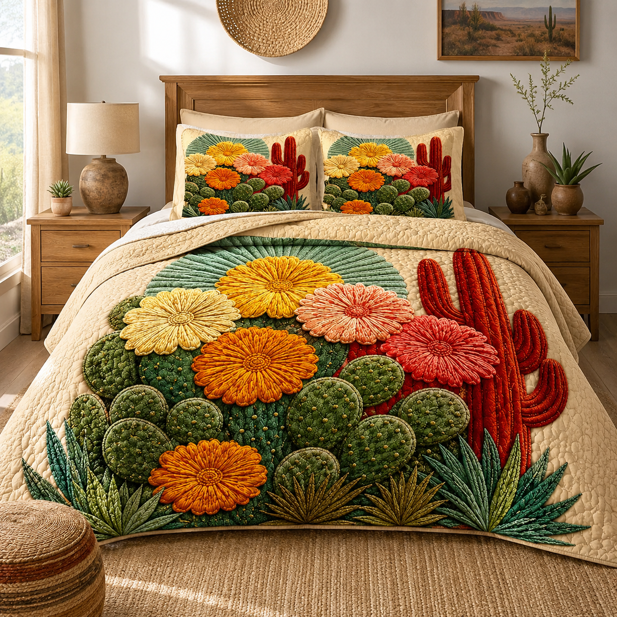 Personalized floral quilts with flower, garden, and botanical-inspired designs by Jeminise