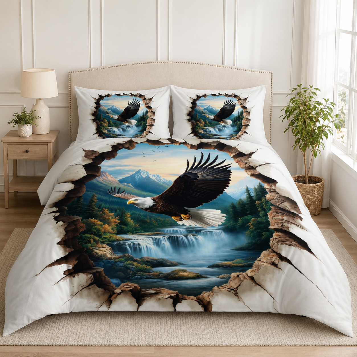 Personalized wildlife comforters with animal, forest, and nature-inspired designs by Jeminise