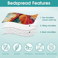 Personalized Dragonfly Patchwork Pattern Quilt Set, Animal Style, Dragonfly Quilt Set Bedspread, Custom Nature Autumn Quilt Bedset, Cotton Bedding for Bedroom Girl Room (Dragonfly Garden)