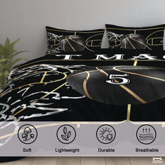 Personalized Basketball on Court Lines Comforter with Name and Number