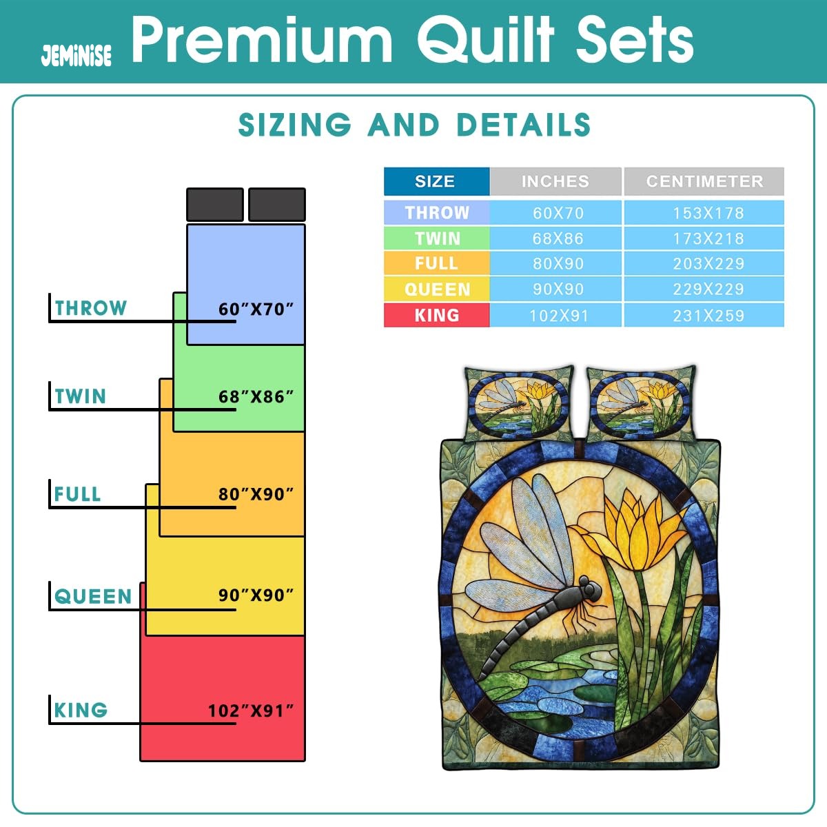 Jeminise Cat Farmhouse Quilt Set, Cozy Animal Bedding