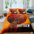 Personalized Basketball with Water Splash Comforter with Name and Number