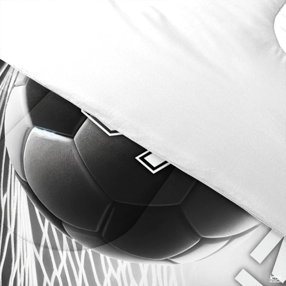 Custom Soccer Net with Number 07 Comforter Set, Machine Washable