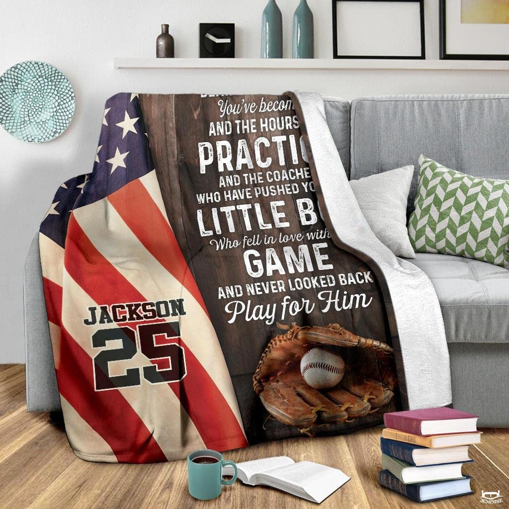 Custom Name Catcher Batter Baseball Baseball Throw, Baseball Blanket Gift Baseball Bedding Gift for Adult, Christmas New Years Gift for Baseball Player, Pitcher Gift (Baseball Design 11)
