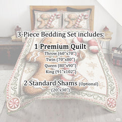 Christmas Bedding Quilt – Soft Microfiber Holiday Bedspread, Lightweight Winter Bedding, Cozy Xmas Quilts for Couch, Bedroom & Seasonal Home Decorations (Christmas Quilt-DS05)