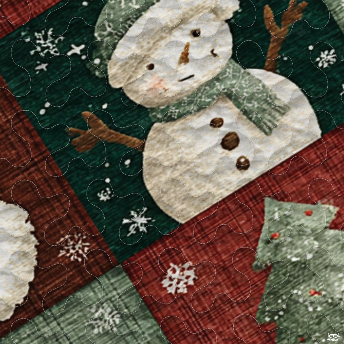 Christmas Bedding Quilt – Soft Microfiber Holiday Bedspread, Lightweight Winter Bedding, Cozy Xmas Quilts for Couch, Bedroom & Seasonal Home Decorations (Christmas Quilt-DS02)