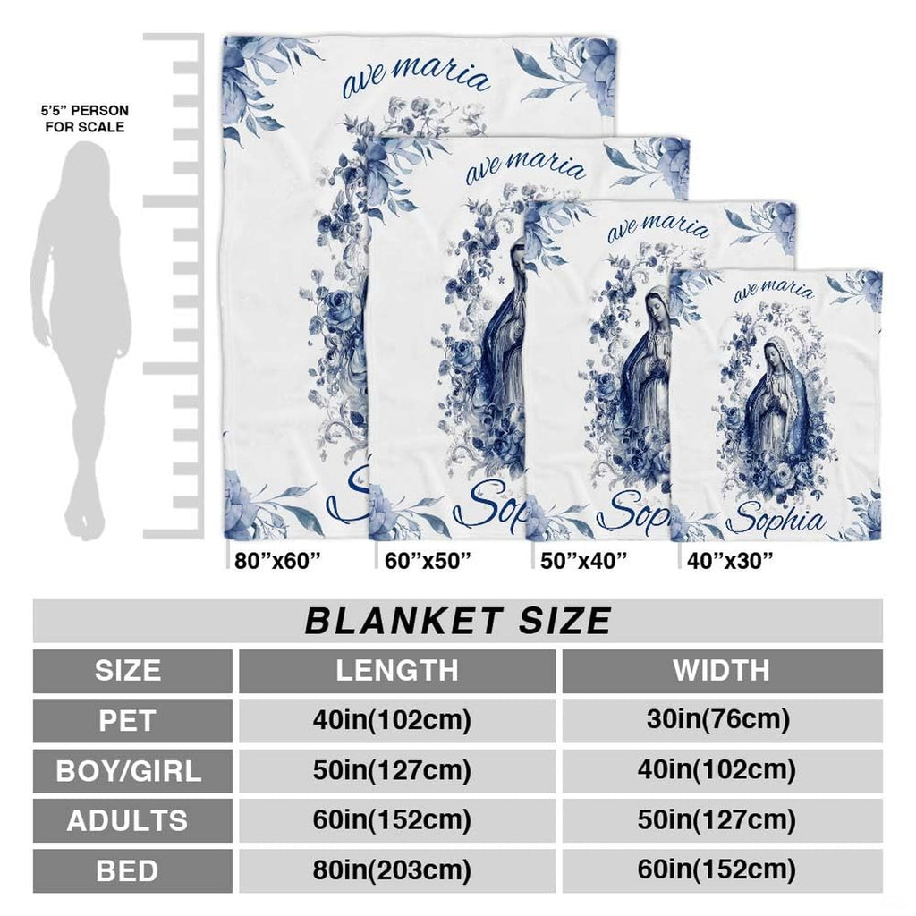 Proportional size guide diagram comparing four dimensional layout options against a human silhouette.