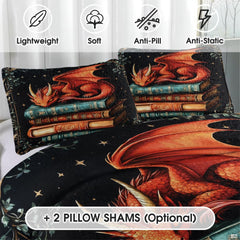 Close view of sleeping dragon pillow artwork