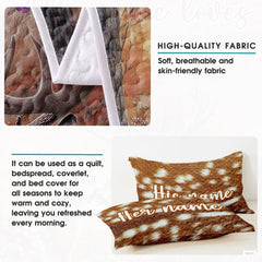 Personalized Wildlife Deer Couple Touching Noses Comforter with Buck