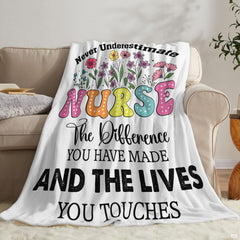 Room styling view displaying bouquet collection bedding with cheerful retro typography accents.