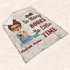 Jeminise Customized Reading Blanket for Book Lovers, Personalized Daughter Gift