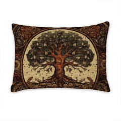 Botanical mandala bedding styled as part of master bedroom decorating ideas for a single woman with thematic accent accents.