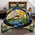 Dragonfly Patchwork Quilt Set, Animal Patchwork Bedset - Dragonfly Quilt Bedding Set, Premium Pattern Quilt Bedspread, Bedding Blanket Gift for Daughter Women