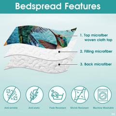 Tropical bird bedding construction infographic