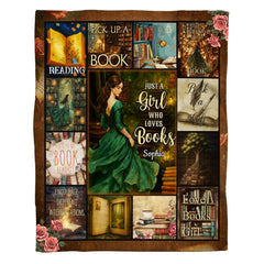 Detail of vintage library shelves and glowing lanterns on this botanical garden bedding set.