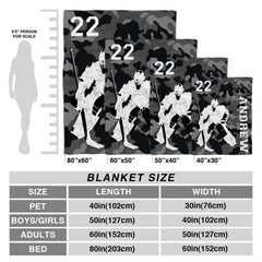 Proportional size guide diagram comparing four dimensional layout options against scale silhouette.