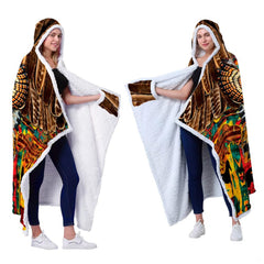 Beaded owl totem throw blanket view 4 highlighting beaded owl eyes, turquoise gems, and Southwestern patterns