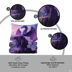 Purple dragon bedding feature infographic