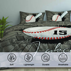 Angle view of athletic bedding illustrating sage green gradients and charcoal slate contrasts