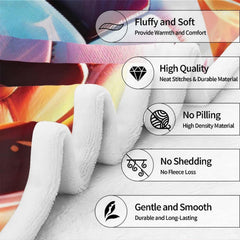 Close fold perspective highlighting clear print resolution, reverse lining, and feature icons.