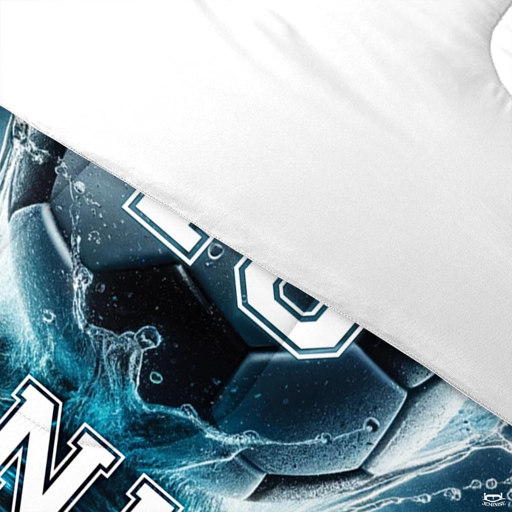Custom Soccer Player Custom Name Number Comforter Set, Boys Room Decor