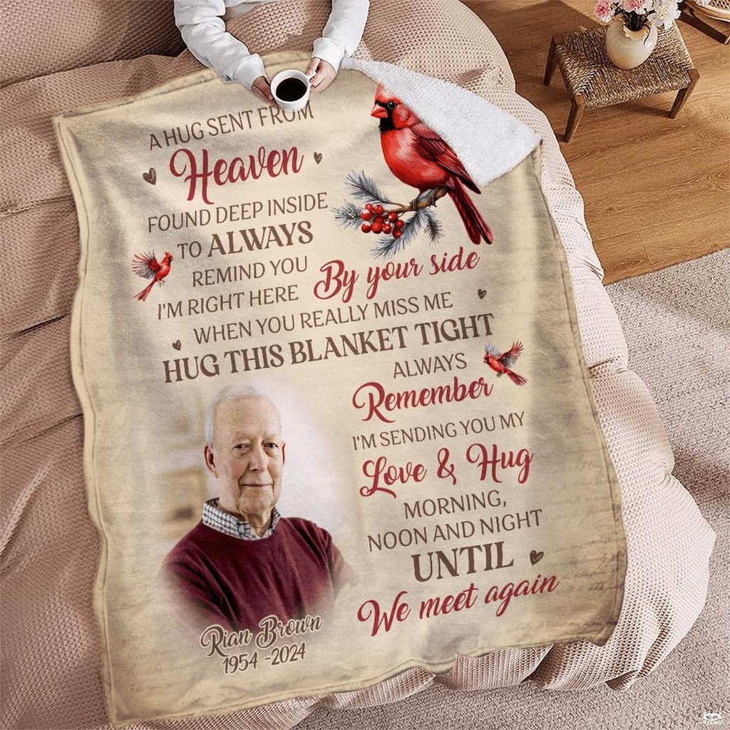 Reading corner lifestyle scene displaying memorial cardinal throw blanket styled near an armchair.