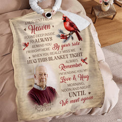 Reading corner lifestyle scene displaying memorial cardinal throw blanket styled near an armchair.