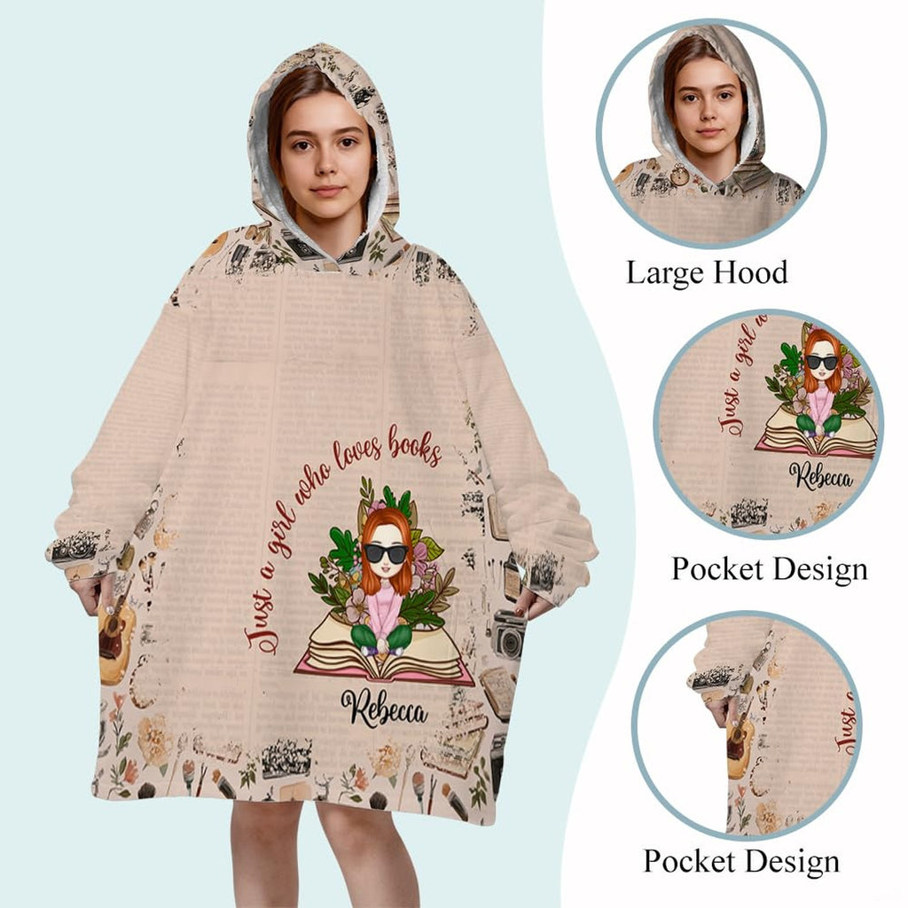 Angle view of bookworm girl reading floral throw blanket draped neatly in modern study room