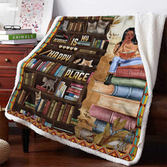 Jeminise Customized Reading Blanket for Book Lovers, Personalized Daughter Gift