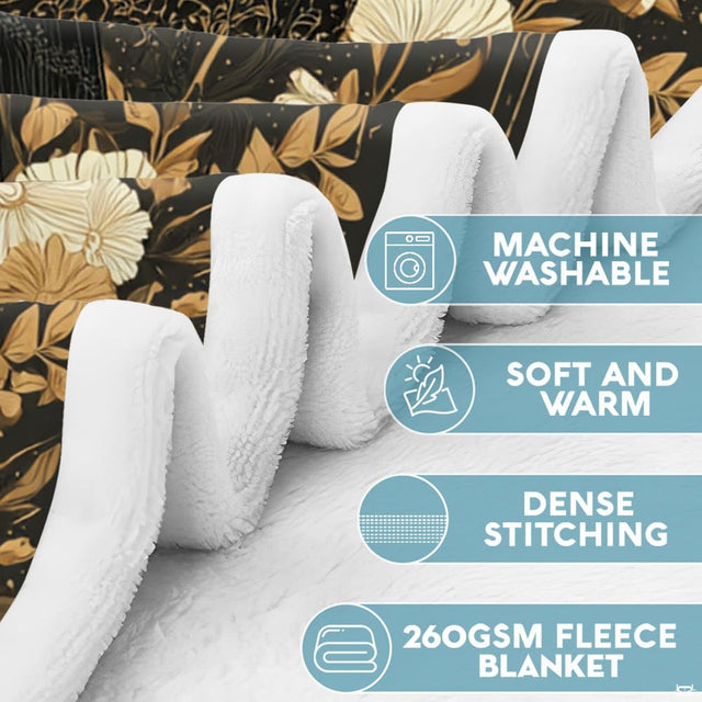 Victorian gothic skeleton throw blanket draped over a living room sofa in a dark aesthetic space