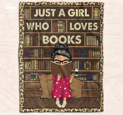 Jeminise Customized Reading Blanket for Book Lovers, Personalized Daughter Gift