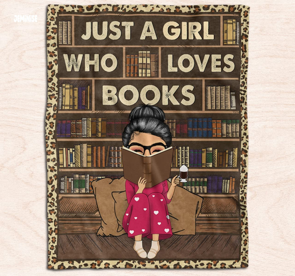 Jeminise Customized Reading Blanket for Book Lovers, Personalized Daughter Gift