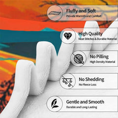 Visual guide providing recommended care guidelines for the decorative throw blanket