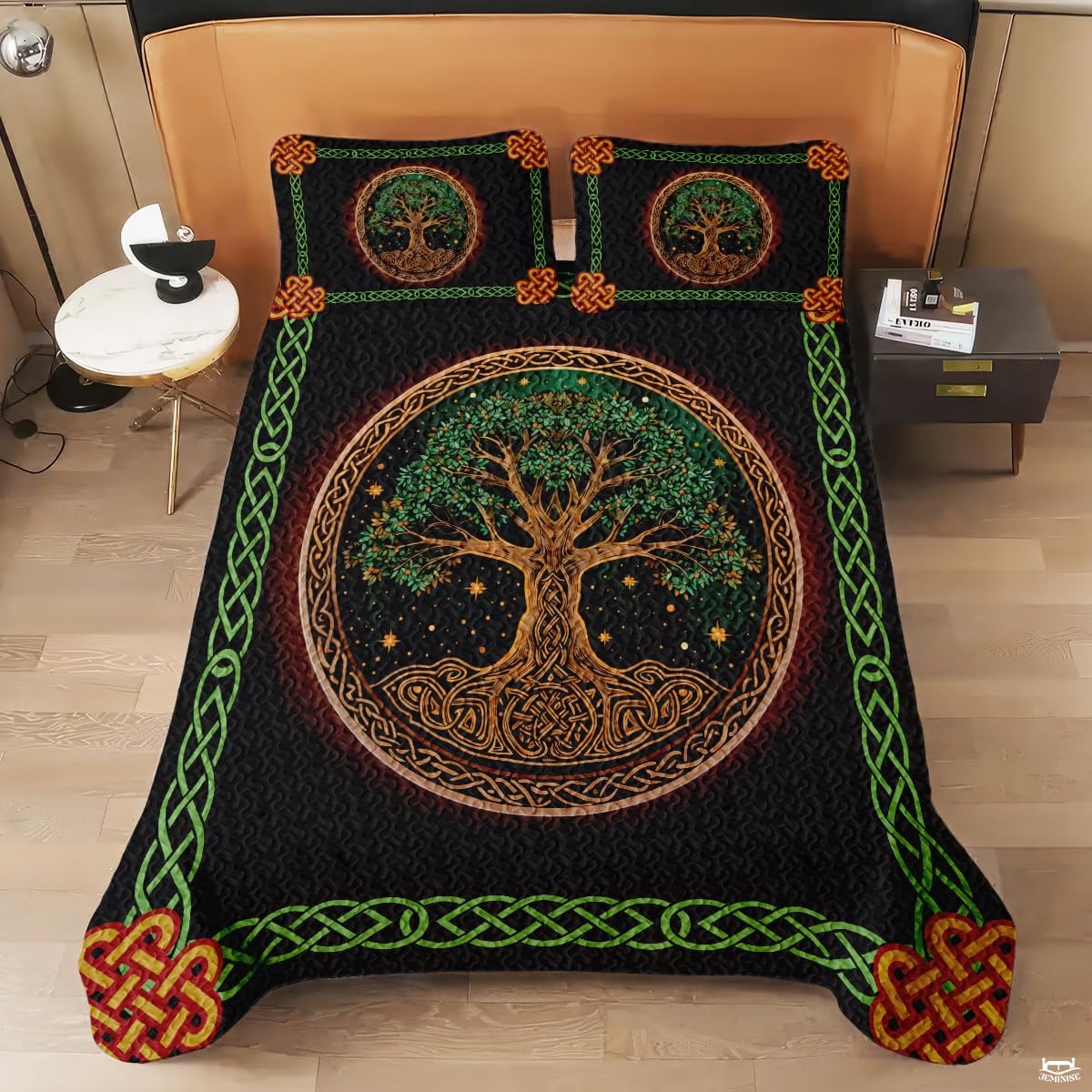 Personalized Colorful Yggdrasil Tree of Life Quilt Sets