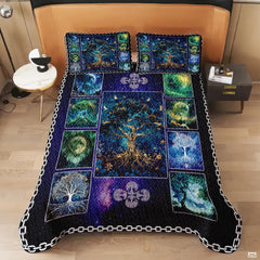 Personalized Celtic Tree of Life Yggdrasil Quilt Sets, Bedroom Decor
