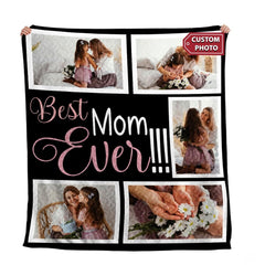 Personalized S Day Mother and Daughter Quilt with Photo and Daisies