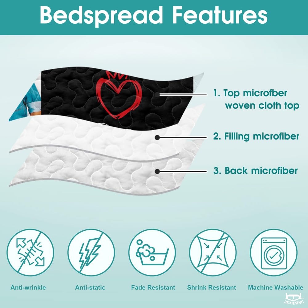 Personalized Love and Relationships Quilt with Photo and Heart