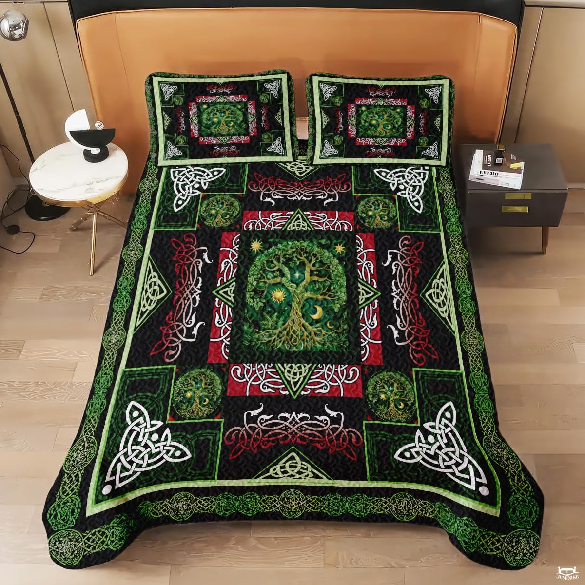 Personalized Celtic Yggdrasil Tree of Life Quilt Sets, Bedroom Decor
