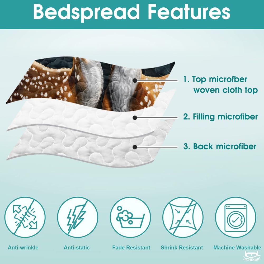 Personalized Wildlife and Romance Two Deer Standing in a Forest Comforter