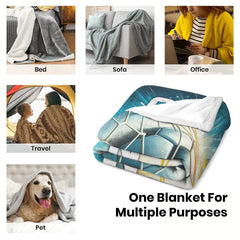 Soccer goal net strike action sports throw blanket view 7 detailing net impact and light rays