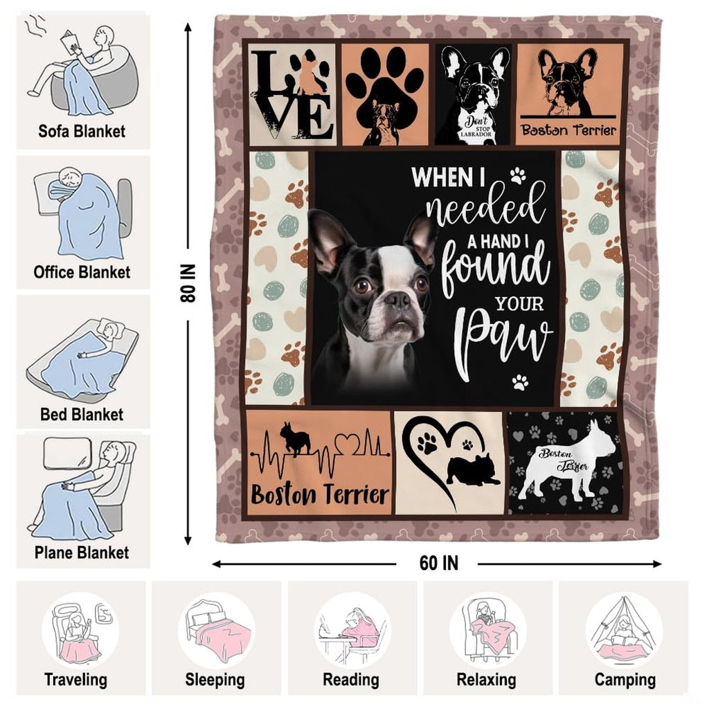Earth tone canine decor bedding set with patchwork prints, bone designs, and heart motifs.