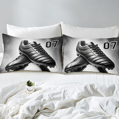 Custom Soccer Ball Cleats Personalized Comforter Set, Machine Washable