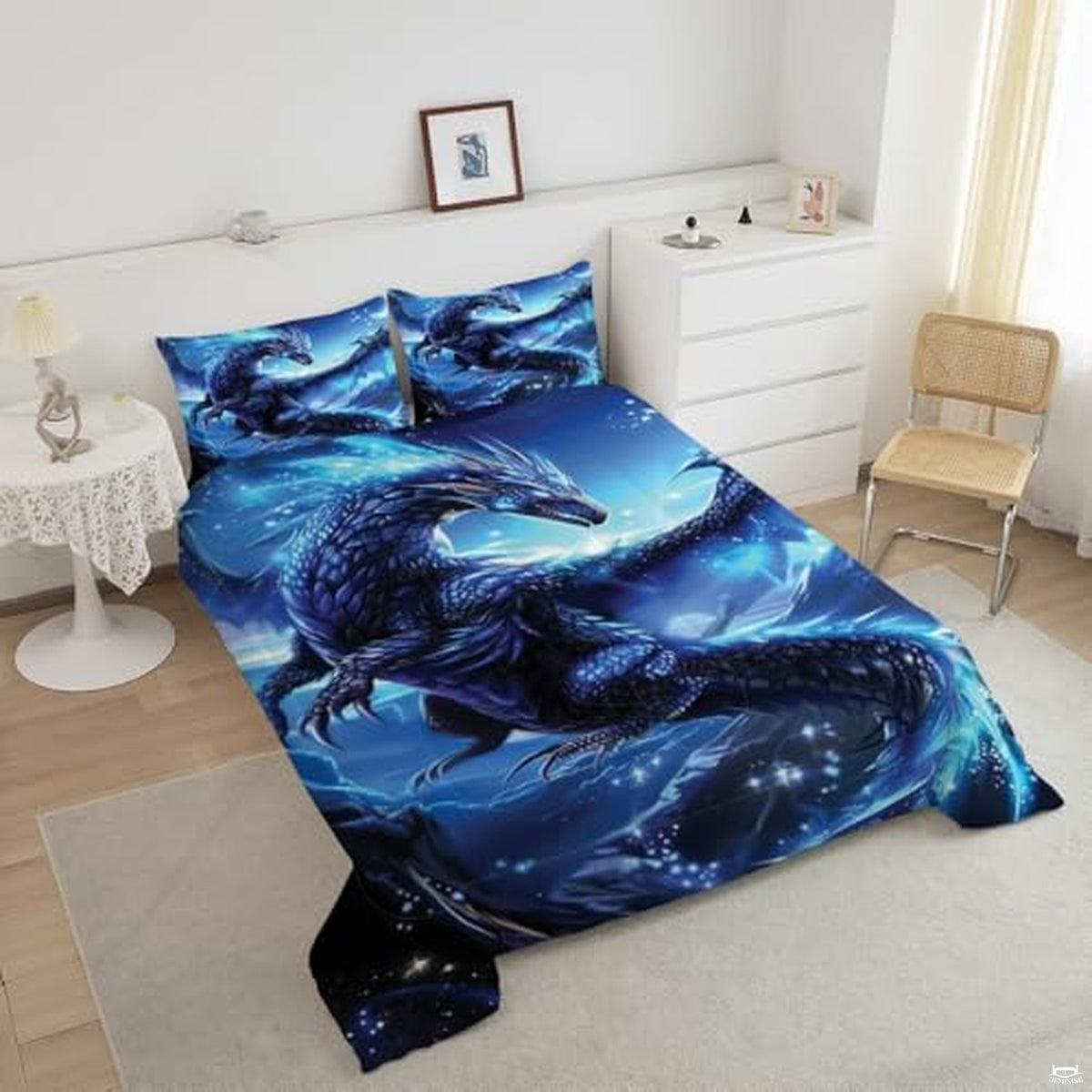Galaxy Dragon Comforter Throw & Blanket - Twin to King Sizes, Ultra-Soft Lightweight, Animal Gifts for Dragon Lovers