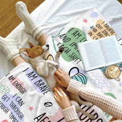Nurse daily affirmations design with pastel color blotches and medical doodle art, view 7.