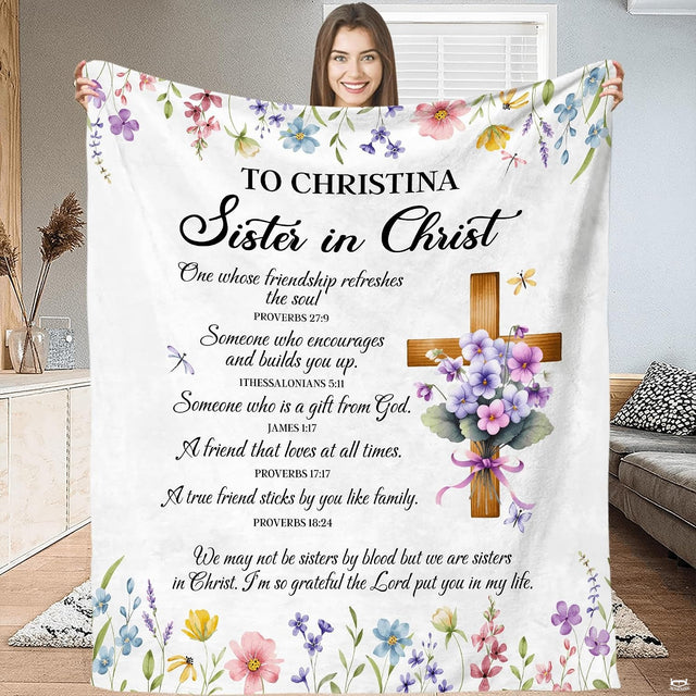 Botanical garden bedding set display featuring rustic wooden cross with violet blooms and pastel floral borders.