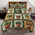 Desert Cactus Printed Quilt Set, Vibrant Cactus & Flower Quilt Bedspread Set – Colorful Bedding for Bedroom, Cozy Throw Quilt for Spring Summer Décor (Style #12)