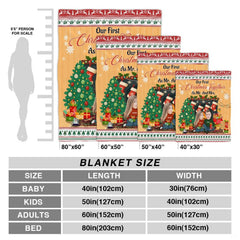 Folded holiday blanket highlighting Fair Isle reindeer border