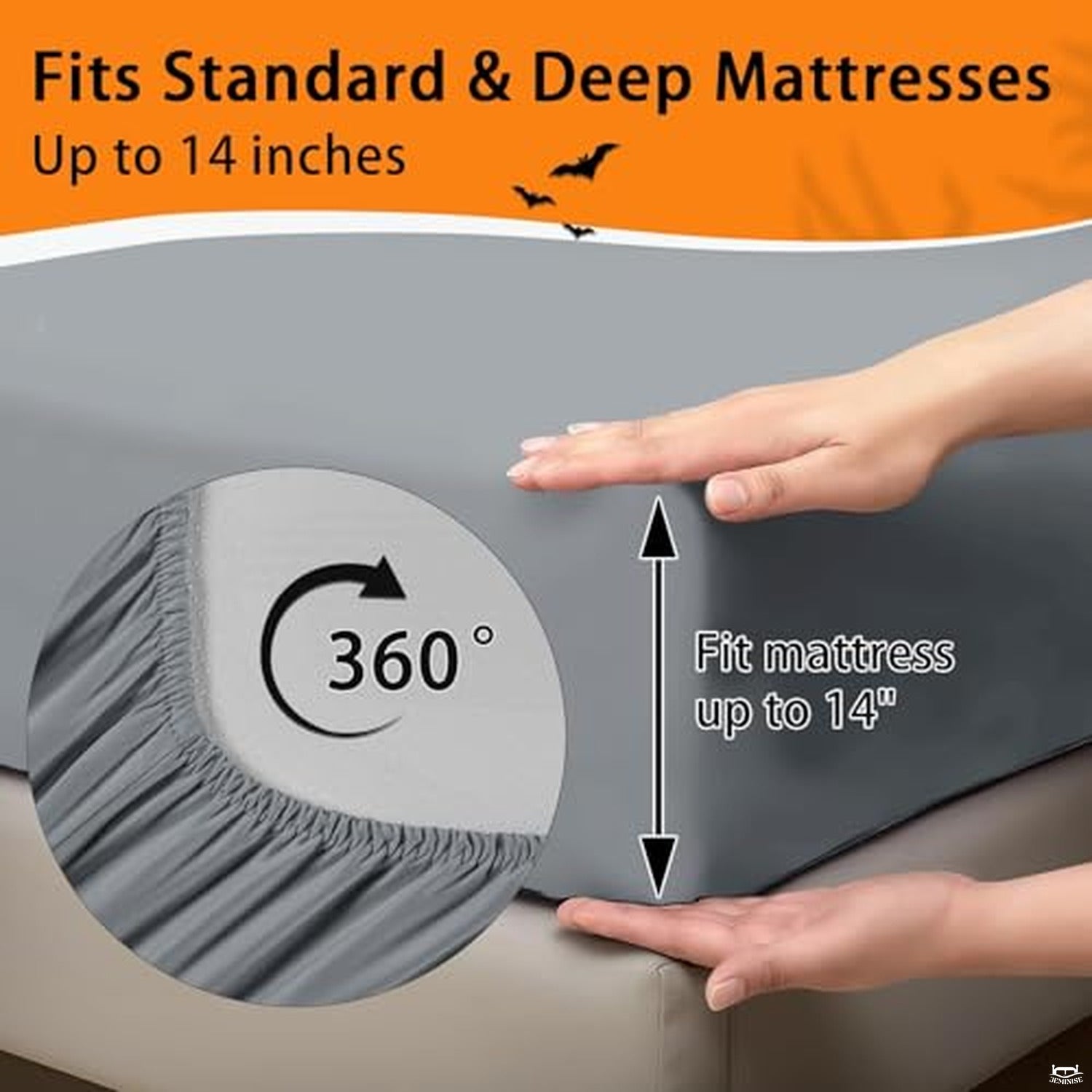 Pamnest Twin Halloween Comforter Set with Sheets, 5 Pieces Funny Bedding