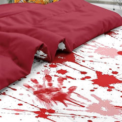 Pamnest Twin Halloween Comforter Set with Sheets, 5 Pieces Bloody Bedding